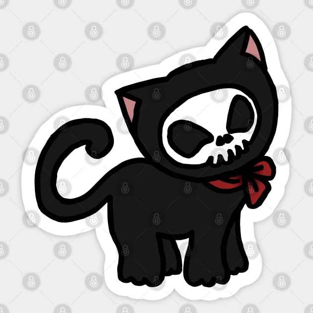 Skullcat Sticker by ElviraDraat